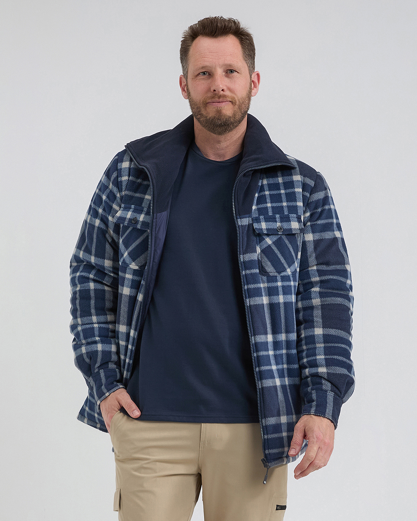 Outdoor Vest Met Zakken Hoefirm Herren Fleece Gilets Westen Jacke Activewear Leichte Oberbekleidung Reißverschlusstaschen Ärmellos Für Golf Walking