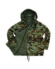 101inc Military Parka waterproof 3 in 1 USA woodland