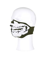 Biker Mask Neoprene Skull 3D groen