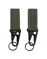 101inc Molle snap hook with keyring 2-pack groen