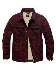 Vintage Industries Class Jacket sherpa lined red