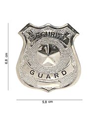 Embleem metaal Security guard zilver pin