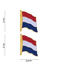 Embleem metaal Nederlandse vlag 2st. pin