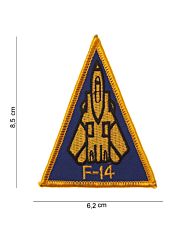 Embleem stof F-14 klein goud