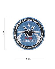 Embleem stof Joint strike fighter groot