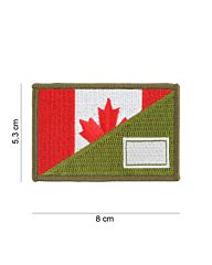 Embleem stof Canada halve vlag