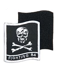 Embleem stof Fighting 84 skull met klittenband