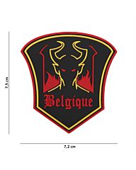 Embleem 3D PVC Belgische duivel zwart