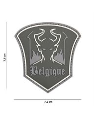 Embleem 3D PVC Belgische duivel grijs