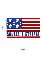 3D PVC Skulls & Stripes Big Skulls