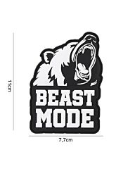Embleem 3D PVC Beast Mode Zwart
