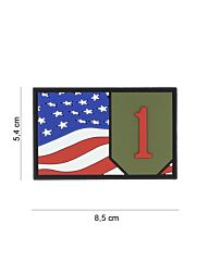 Embleem 3D PVC 1st Infantry vlag