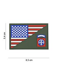 Embleem 3D PVC 82nd Airborne halve vlag