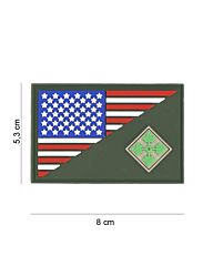 Embleem 3D PVC 4th Infantry halve vlag