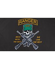 vlag US Ranger zwart