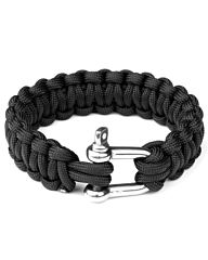 Paracord bracelet K2020 8inch zwart