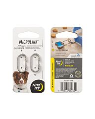 Nite Ize MicroLink Pet Tag Karabijnhaak 2-Pack Zilver