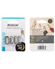 Nite Ize MicroLink Karabijnhaak 4-Pack Zilver