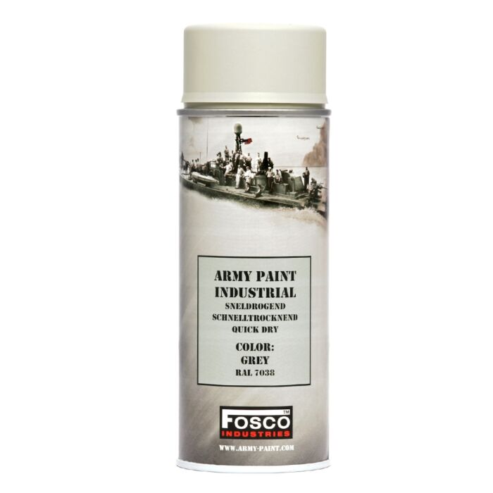 Fosco spuitbus legerverf 400ml Flat grey (mat)