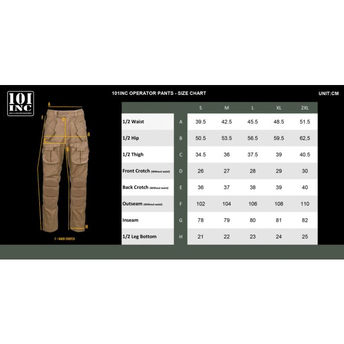 101inc Operator Combat Broek zwart