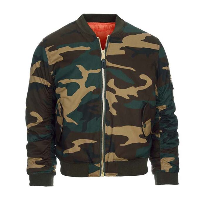 Fostex kinder MA-1 bomber jack woodland camo