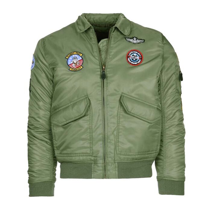 Fostex kinder CWU bomber jack groen