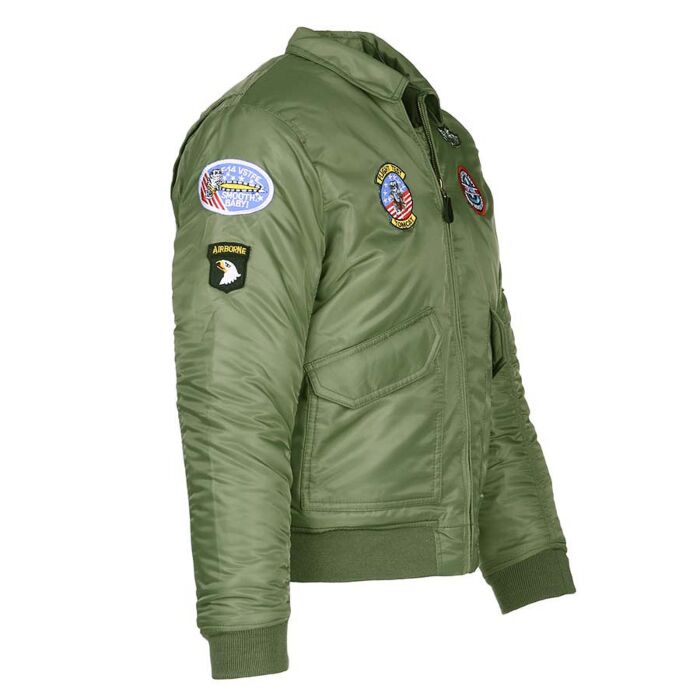 Fostex kinder CWU bomber jack groen