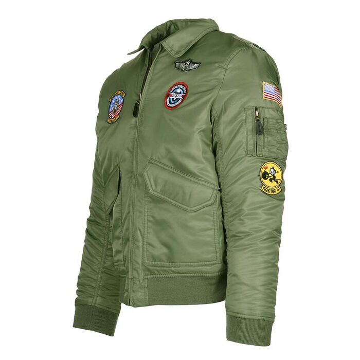 Fostex kinder CWU bomber jack groen