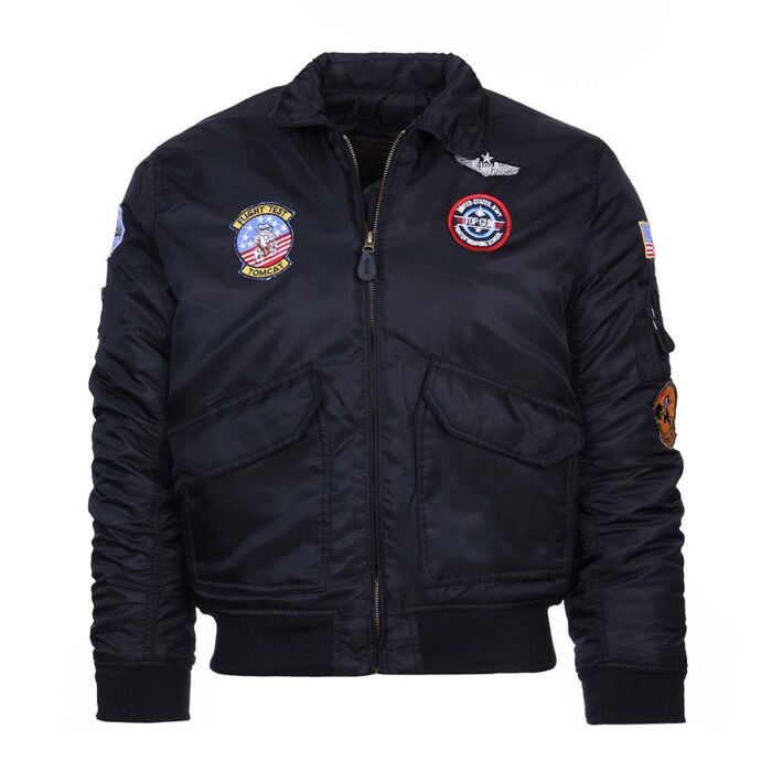 Fostex kinder CWU bomber jack zwart