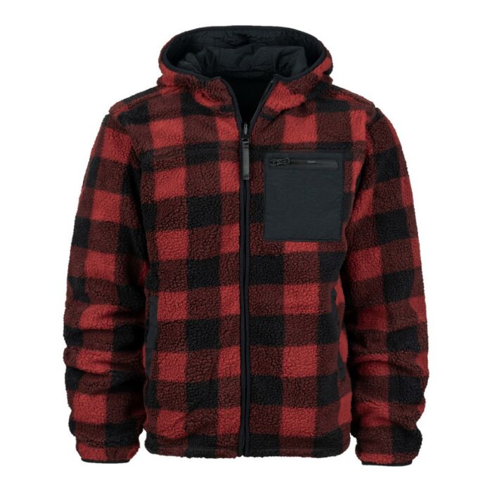 Fostex Reversible Houthakkers Sherpa Softshell Jas Zwart/Rood