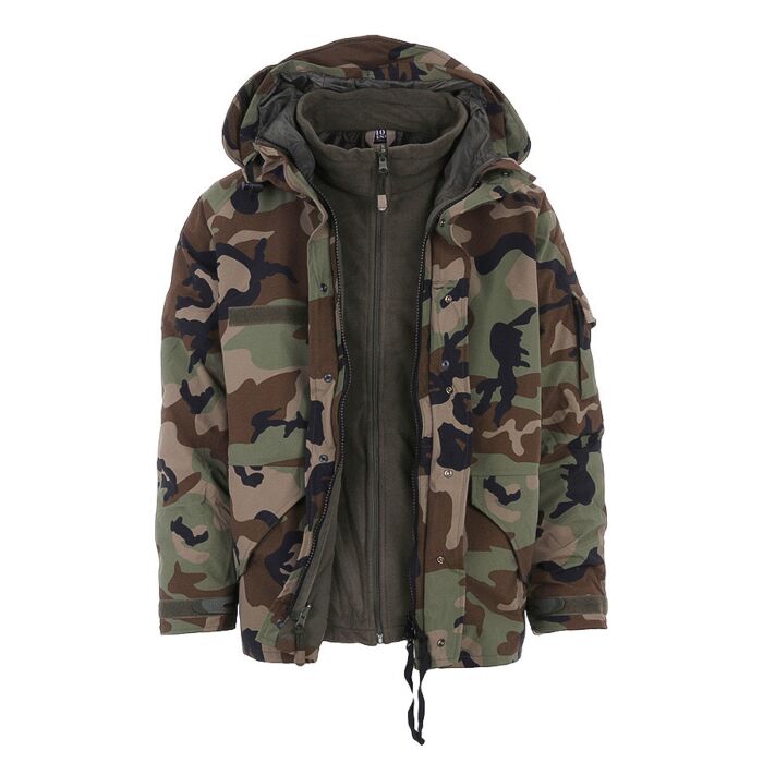 101inc Military Parka waterproof 3 in 1 USA woodland