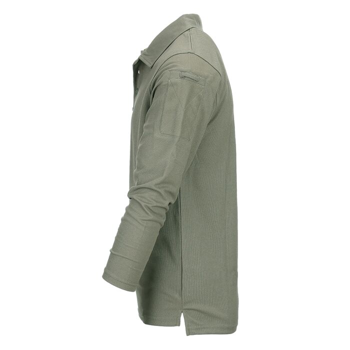 101inc Tactical polo Quick dry lange mouw Wolf Grey