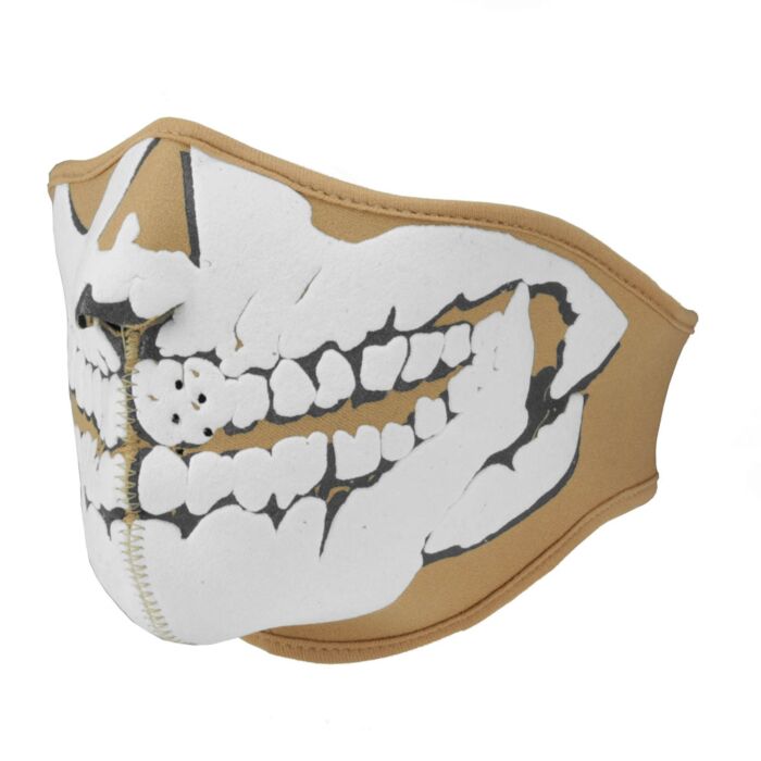 Biker Mask Neoprene Skull 3D khaki