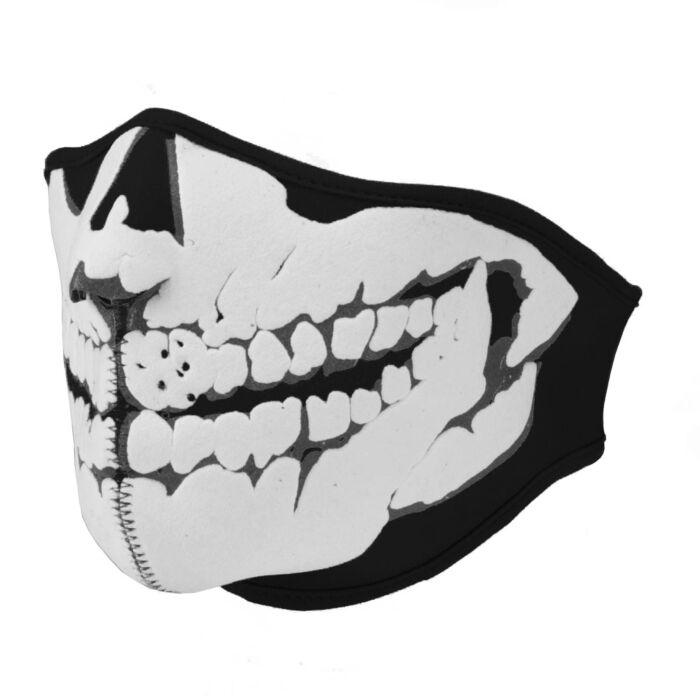 Biker Mask Neoprene Skull 3D zwart