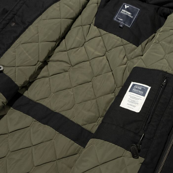 Vintage Industries Orton M65 Padded Jacket Black