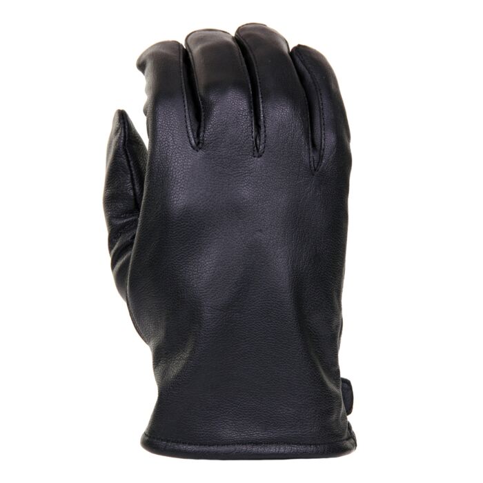 Leren officiers handschoenen zwart