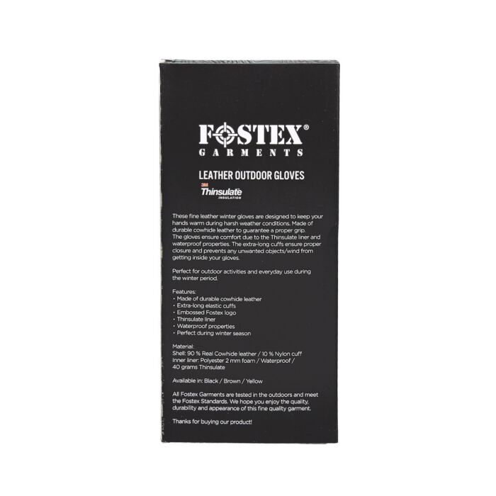 Fostex Leren Outdoor Handschoenen zwart