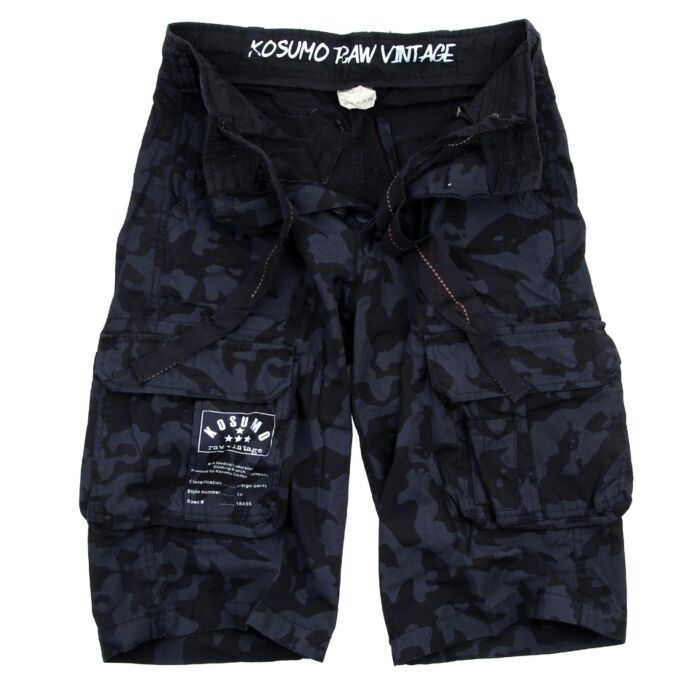Kosumo korte broek stonewashed night camo 