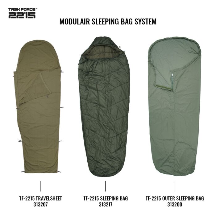 TF-2215 Slaapzak Regenhoes groen