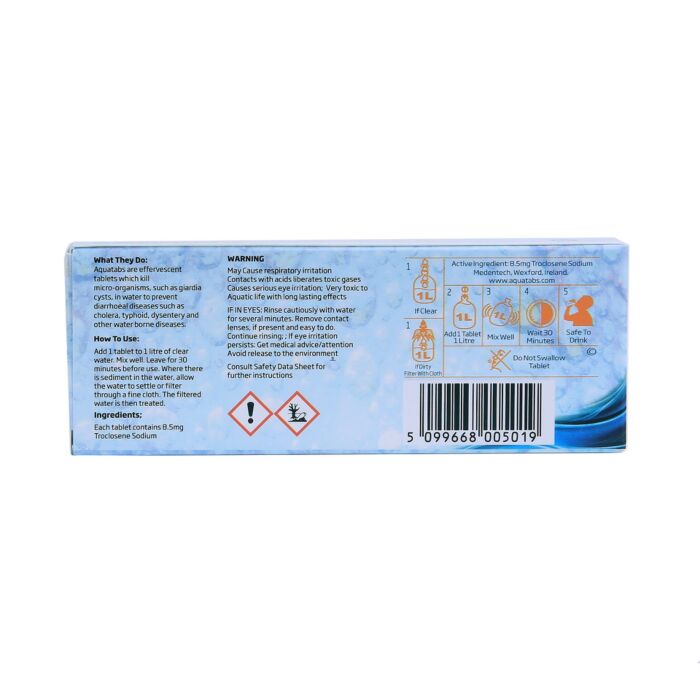 Aquatabs+ Water Zuiverings Tabletten 1X50