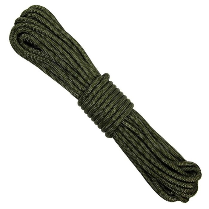 Bundel nylon touw 7mm/15mtr legergroen