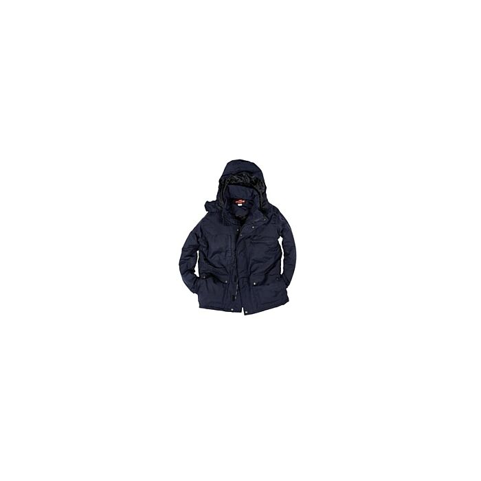 Life-Line Highland heren parka jas donkerblauw