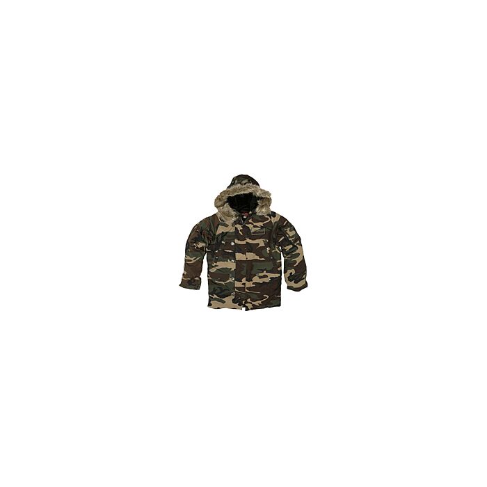 Life-Line N3B heren parka winterjas camo woodland