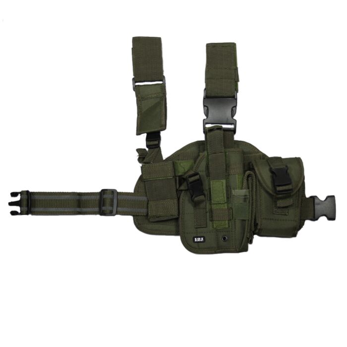 Molle beenholster rechtshandig groen