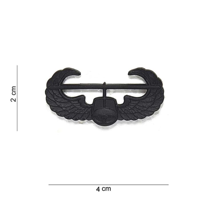 Embleem metaal Air assault wings zwart pin