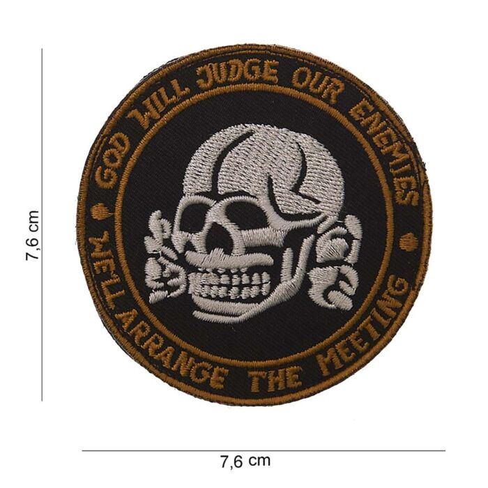 Embleem stof God will judge our enemies