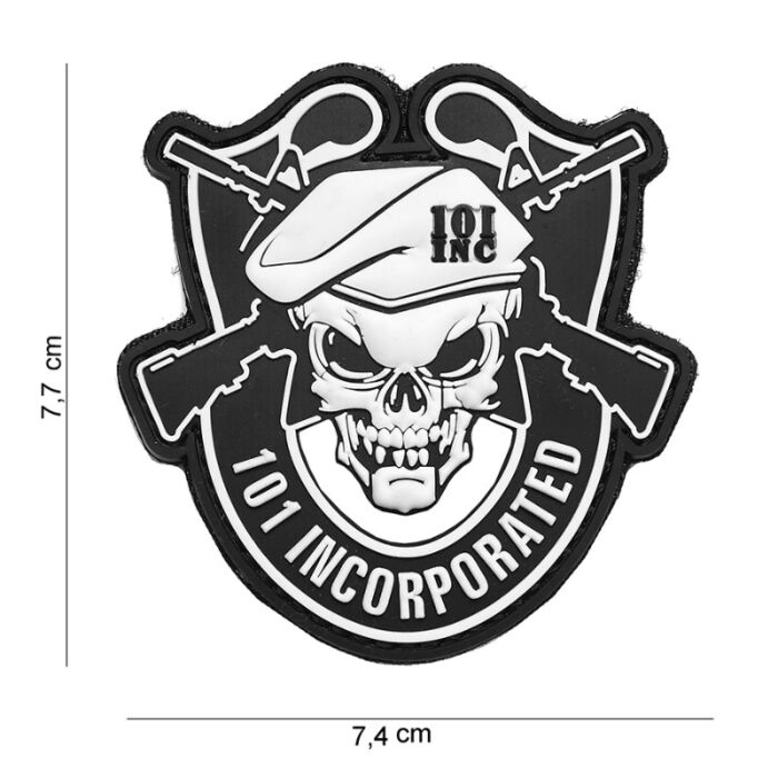 Embleem 3D PVC 101 Incorporated Zwart