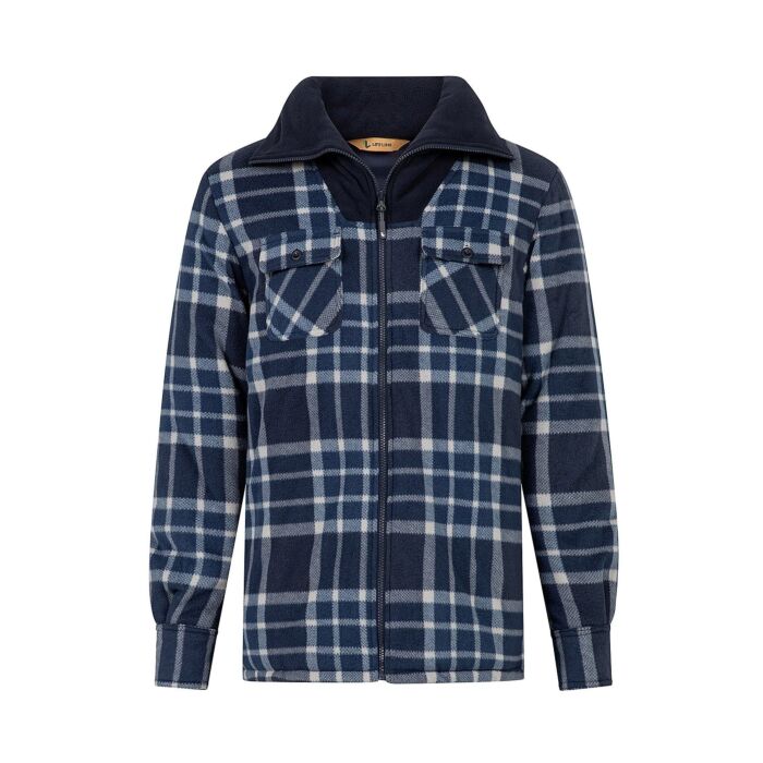 Life-Line Flores Gevoerd Fleece Vest/Jas Navy Check