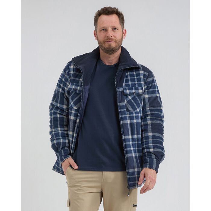 Life-Line Flores Gevoerd Fleece Vest/Jas Navy Check