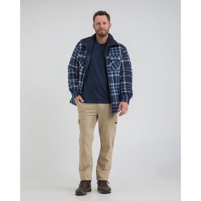 Life-Line Flores Gevoerd Fleece Vest/Jas Navy Check